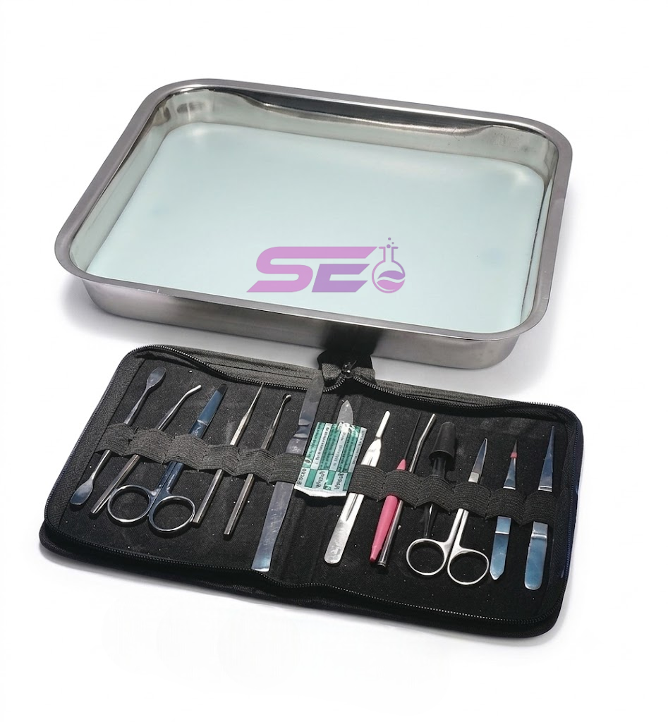 Dissecting Instruments, Deluxe Set of 14 with Dissecting Tray